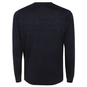 BALLANTYNE Men's V-Neck Fine Knit Sweater Men BLUE Sweaters & Cardigans